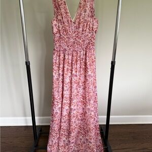 Banana Republic Floral Pink Maxi Dress